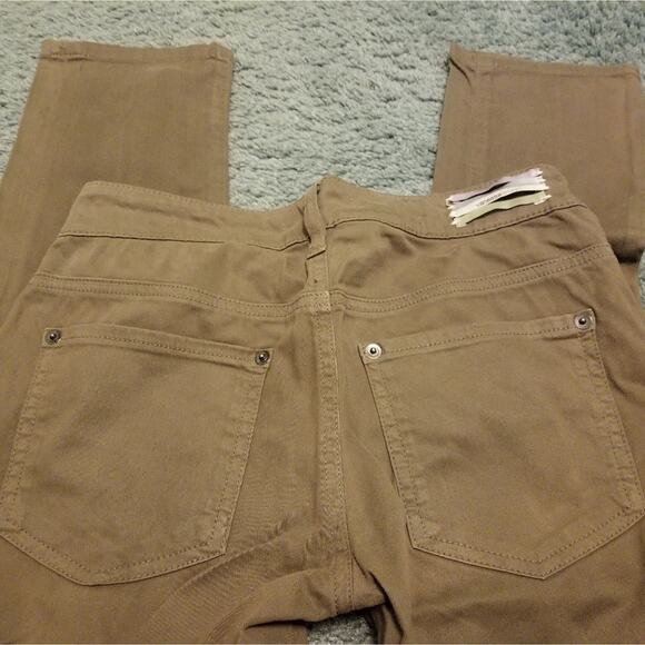 Vanessa Bruno Designer Casual Boho Tan Heddy Slim Court Low Rise Jeans Size 24 - Picture 8 of 16